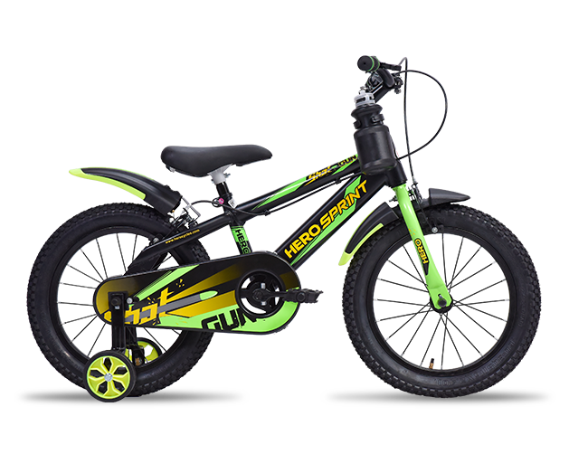 Buy Hero Cycles Shotgun 16T SS CB RS Black Green Kids Cycle Hero