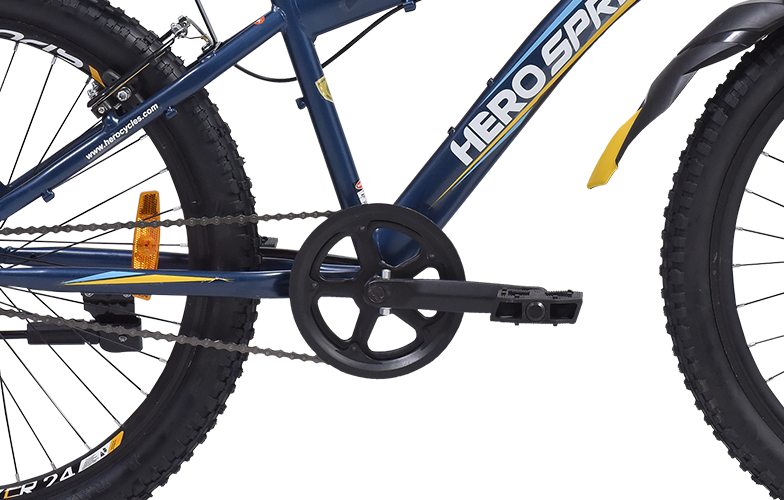 Hero cycle thron Blue yellow Drivetrain